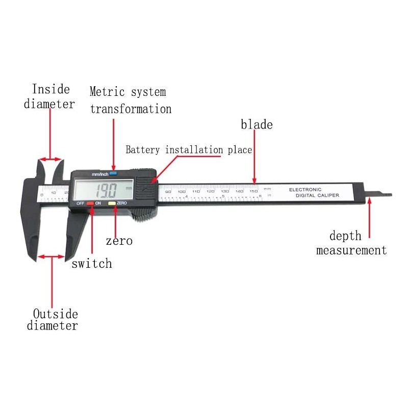 Digital Electronic Caliper 150mm (6