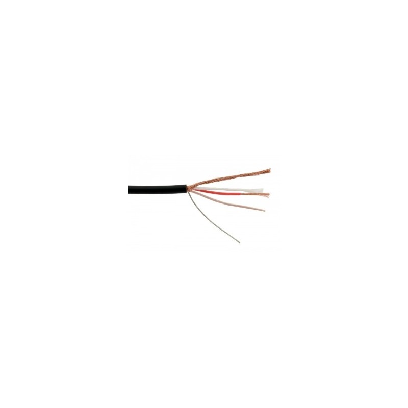 Cable 2x0,22mm² ,black shielded ø3,8mm