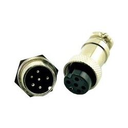 GX16 6-Pin 16mm Male & Female Wire Panel Circular Connector Aviation Socket Plug