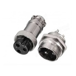 GX16 3-Pin 16mm Male & Female Wire Panel Circular Connector Aviation Socket Plug