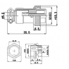 GX16 pistik ja pesa 3-pin