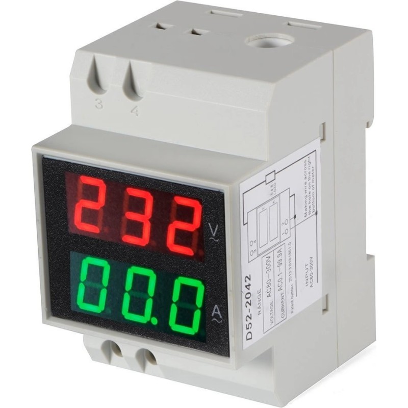 Voltage-currentl meter for DIN rail D52-2042