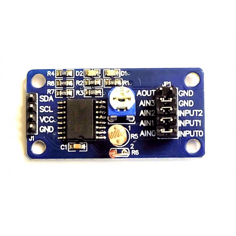 Analog-digital converter 8-bit PCF8591 with on-board sensors
