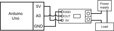  Arduino and current sensor module schematics
