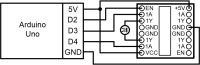  Arduino Uno and L293D H-bridge schematics