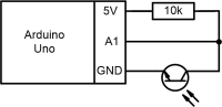  Arduino and phototransistor schematics