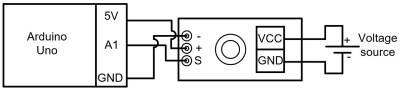  Arduino and voltage sensor schematics