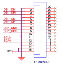  Raspberry DSI display port schematic